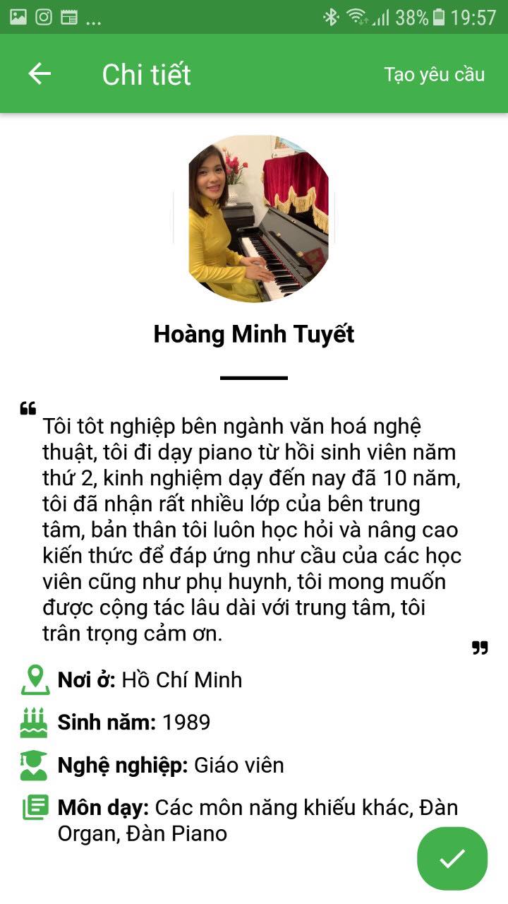 dạy k&egrave;m m&ocirc;n piano
